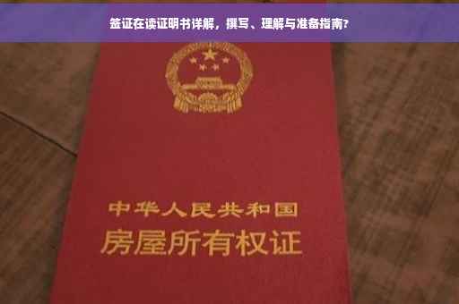 签证在读证明书详解，撰写、理解与准备指南?
