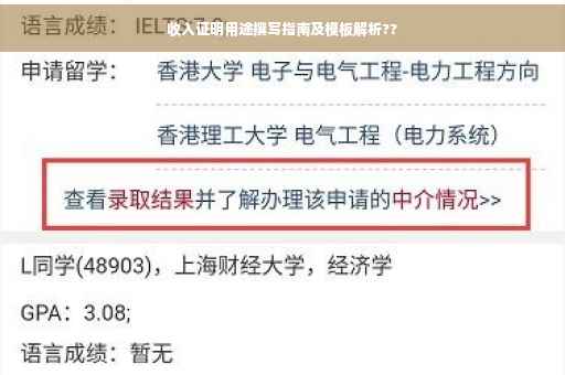 收入证明用途撰写指南及模板解析??