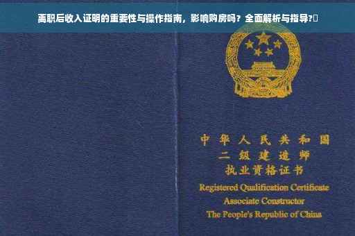 离职后收入证明的重要性与操作指南，影响购房吗？全面解析与指导?✨