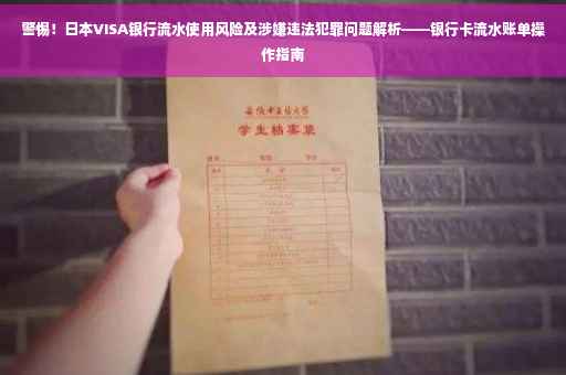 警惕！日本VISA银行流水使用风险及涉嫌违法犯罪问题解析——银行卡流水账单操作指南