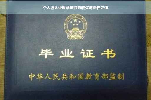 个人收入证明承诺书的诚信与责任之道