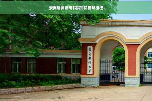 录用厨师证明书撰写指南及模板