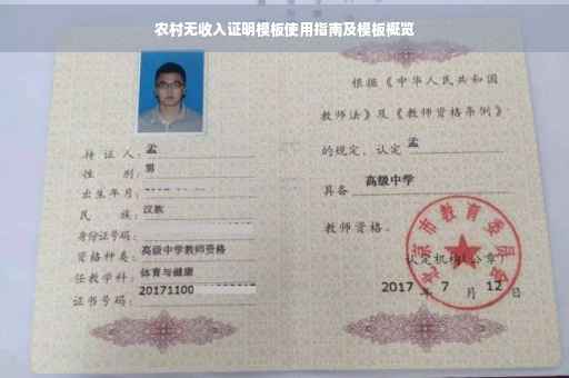农村无收入证明模板使用指南及模板概览