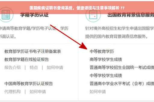 医院疾病证明书查询系统，便捷途径与注意事项解析 ??