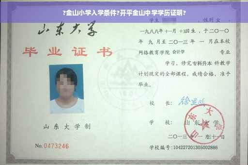 ?金山小学入学条件?开平金山中学学历证明?