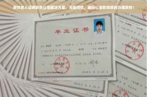 房贷收入证明缺失公章解决方案，无需担忧，编码公章助您顺利办理房贷！