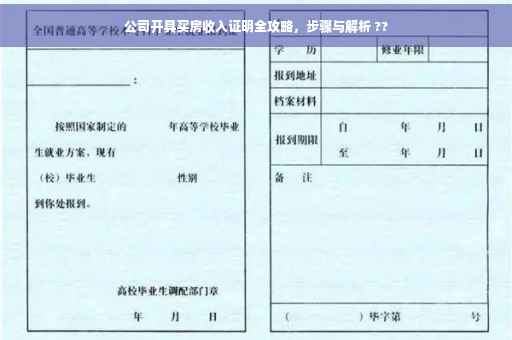 公司开具买房收入证明全攻略，步骤与解析 ??