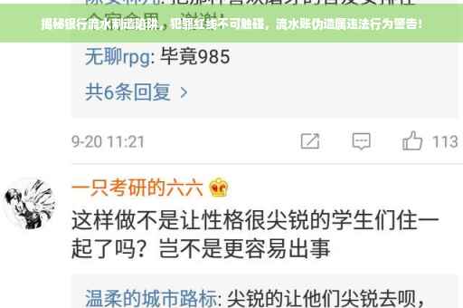 揭秘银行流水制造陷阱，犯罪红线不可触碰，流水账伪造属违法行为警告！