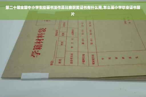 第二十届全国中小学生绘画书法作品比赛获奖证书有什么用,怎么画小学毕业证书图片