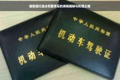 做假银行流水犯罪背后的真相揭秘与处理之道