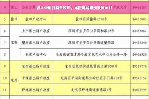 收入证明开具全攻略，案例详解与模板展示??