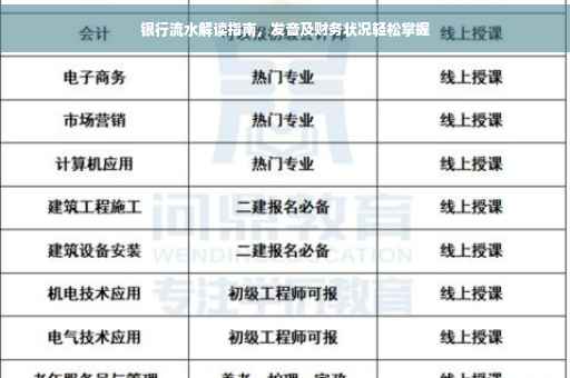 银行流水解读指南，发音及财务状况轻松掌握