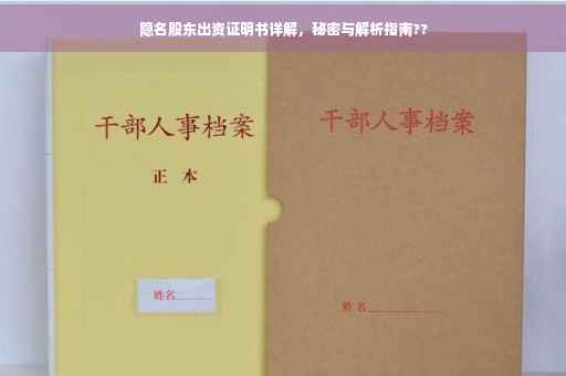 隐名股东出资证明书详解，秘密与解析指南??