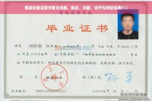 医院诊断证明书胃炎详解，症状、诊断、治疗与预防指南?⚡️