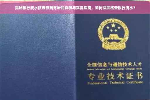 揭秘银行流水核查券商背后的真相与实操指南，如何深度核查银行流水？