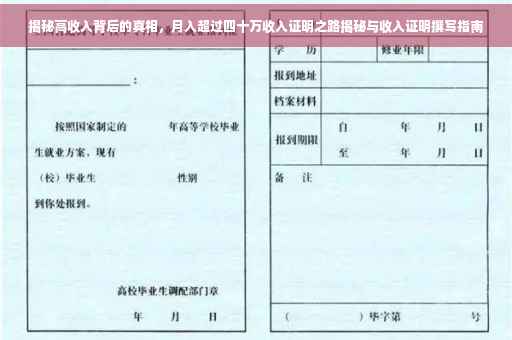 揭秘高收入背后的真相，月入超过四十万收入证明之路揭秘与收入证明撰写指南