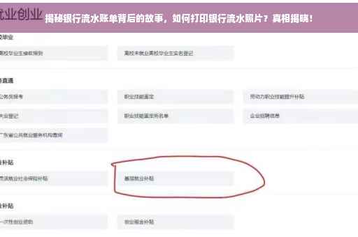 揭秘银行流水账单背后的故事，如何打印银行流水照片？真相揭晓！