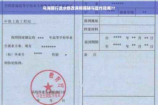 乌海银行流水修改真相揭秘与操作指南??