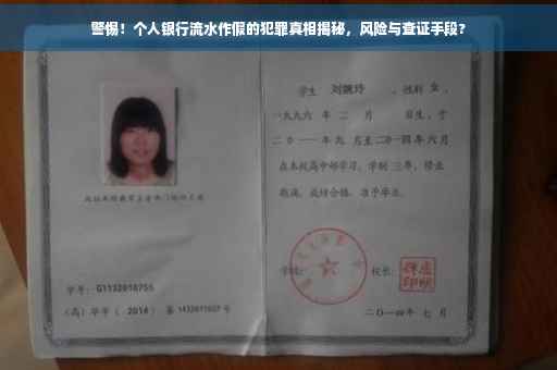 警惕！个人银行流水作假的犯罪真相揭秘，风险与查证手段?