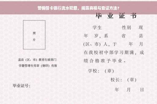 警惕假卡银行流水犯罪，揭露真相与查证方法?
