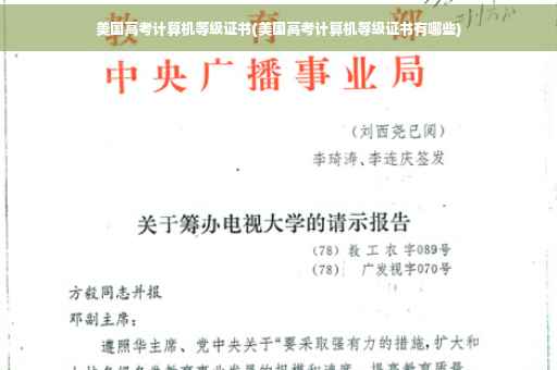 美国高考计算机等级证书(美国高考计算机等级证书有哪些)