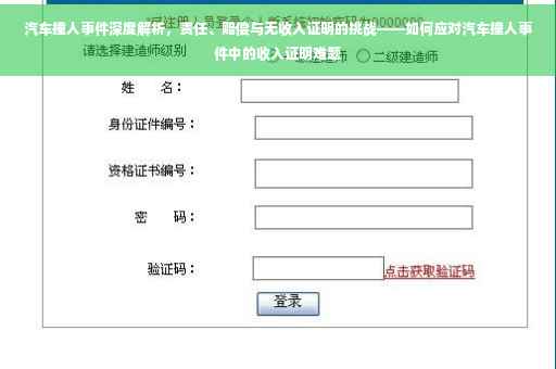 汽车撞人事件深度解析，责任、赔偿与无收入证明的挑战——如何应对汽车撞人事件中的收入证明难题