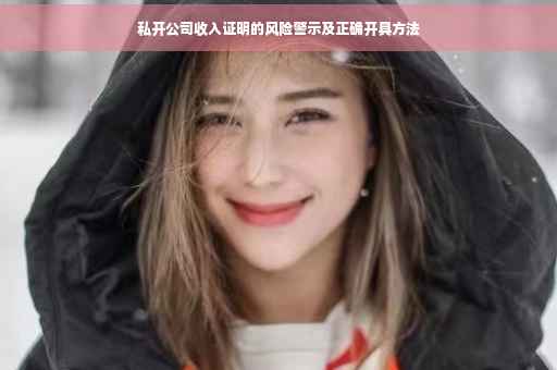 私开公司收入证明的风险警示及正确开具方法