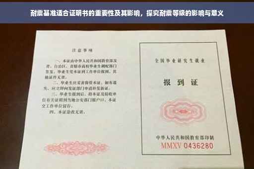 耐震基准适合证明书的重要性及其影响，探究耐震等级的影响与意义