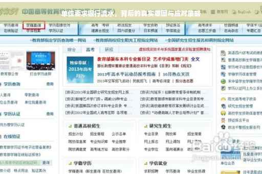 单位要求银行流水，背后的真实意图与应对策略