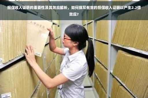 担保收入证明的重要性及其效应解析，如何撰写有效的担保收入证明以产生2.2倍效应？
