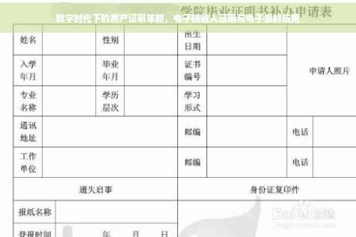 数字时代下的房产证明革新，电子档收入证明与电子章的应用