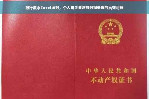银行流水Excel函数，个人与企业财务数据处理的高效利器