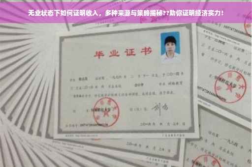 无业状态下如何证明收入，多种来源与策略揭秘??助你证明经济实力！