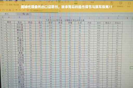 揭秘代理委托出口证明书，故事背后的操作细节与撰写指南??