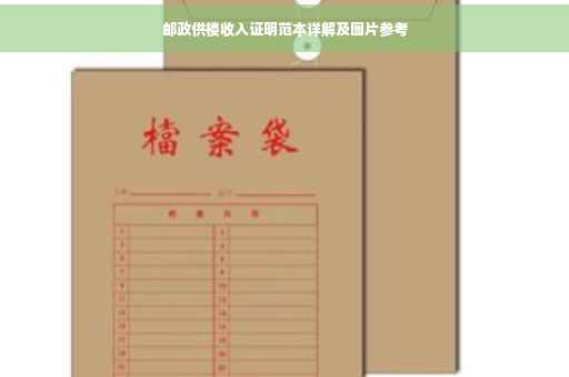 邮政供楼收入证明范本详解及图片参考