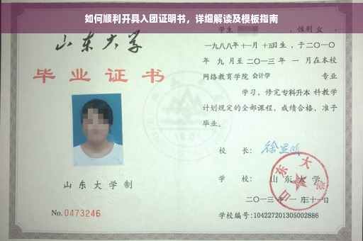 如何顺利开具入团证明书，详细解读及模板指南