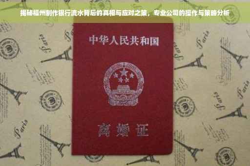 揭秘福州制作银行流水背后的真相与应对之策，专业公司的操作与策略分析