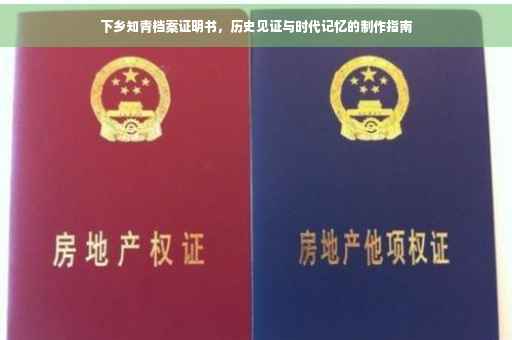 下乡知青档案证明书，历史见证与时代记忆的制作指南