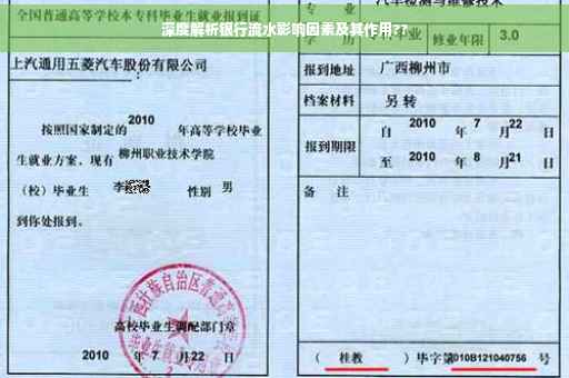 深度解析银行流水影响因素及其作用??