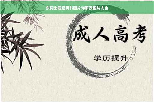 东莞出院证明书图片详解及图片大全