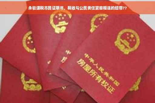 永驻课税市民证明书，税收与公民责任紧密相连的纽带??