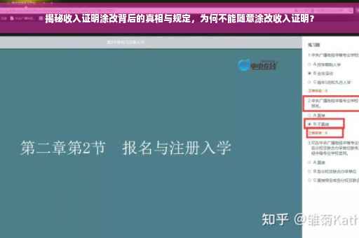 揭秘收入证明涂改背后的真相与规定，为何不能随意涂改收入证明？