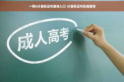 一级b计算机证书查询入口-计算机证书在线查询
