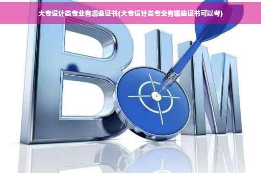 大专设计类专业有哪些证书(大专设计类专业有哪些证书可以考)