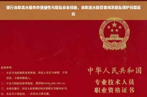 银行自助流水服务的便捷性与隐私安全权衡，自助流水能否查询及隐私保护问题探究