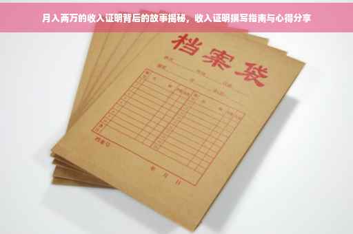 月入两万的收入证明背后的故事揭秘，收入证明撰写指南与心得分享