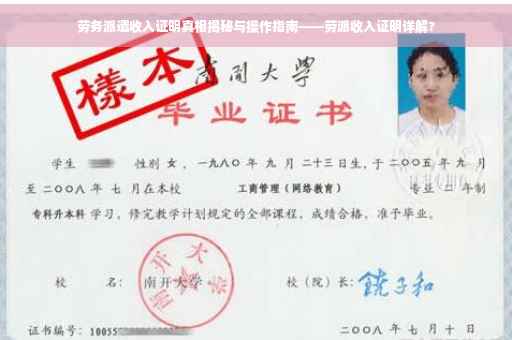 劳务派遣收入证明真相揭秘与操作指南——劳派收入证明详解?