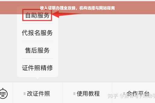 收入证明办理全攻略，机构选择与网站指南
