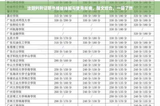 法院判刑证明书模板详解与使用指南，图文结合，一目了然