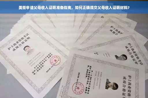 美签申请父母收入证明准备指南，如何正确提交父母收入证明材料？